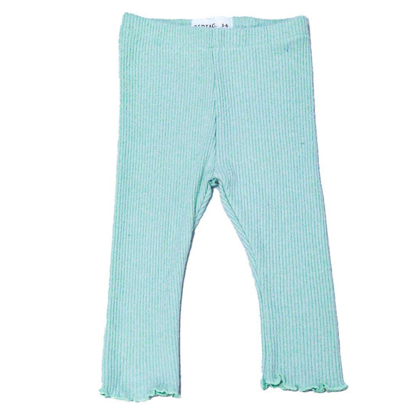Sage Green Ribbed Casual Set Nawao.com