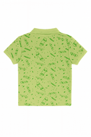 Sage Green Skate Aop Polo Nawao.com