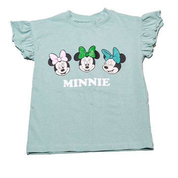 Sage Minnie Placement Print T Shirt Nawao.com