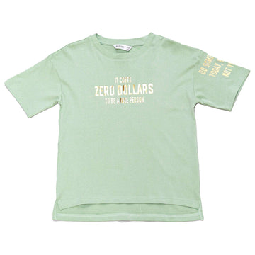 Sage With Back Print Tops Green Nawao.com