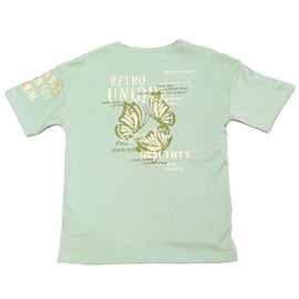 Sage With Back Print Tops Green Nawao.com