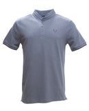 Salte Grey Standup Color Polo Shirt With Chest Logo Nawao.com