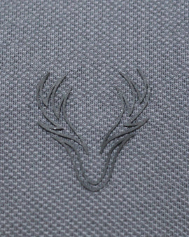 Salte Grey Standup Color Polo Shirt With Chest Logo Nawao.com
