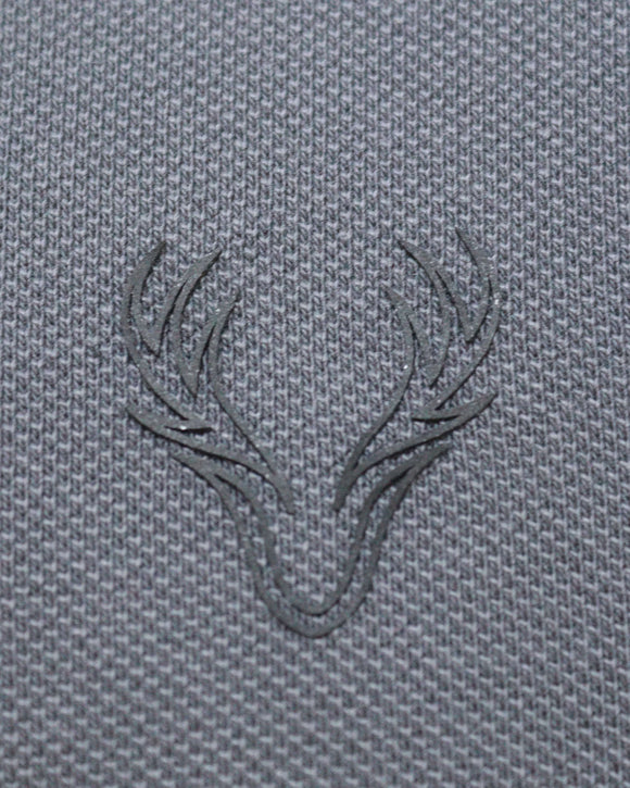Salte Grey Standup Color Polo Shirt With Chest Logo Nawao.com