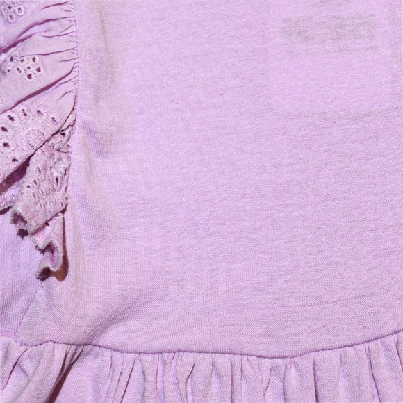 Schiffli Frll Peplum Jersey Top Nawao.com