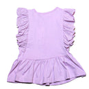 Schiffli Frll Peplum Jersey Top Nawao.com