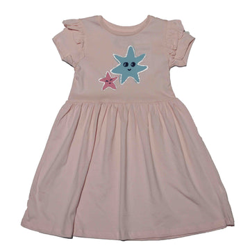 Short Sleeve Single Jersey Dress With Frills Mint Nawao.com