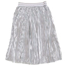 Silver Pleated Skirts Nawao.com