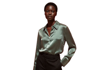 Silver Shimmer Blouse Nawao.com