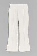 Single Pleat Wide Leg Trouser Ivory Nawao.com