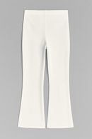 Single Pleat Wide Leg Trouser Ivory Nawao.com