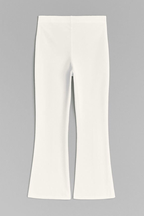 Single Pleat Wide Leg Trouser Ivory Nawao.com