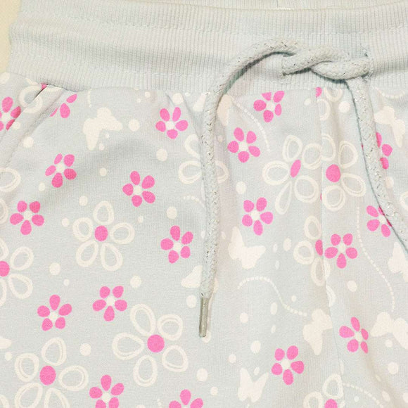 Sky Blue Aop Floral Track Pant Nawao.com