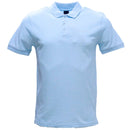 Sky Blue Aop Polo Shirt With Chest Logo Sky Blue Nawao.com