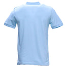 Sky Blue Aop Polo Shirt With Chest Logo Sky Blue Nawao.com