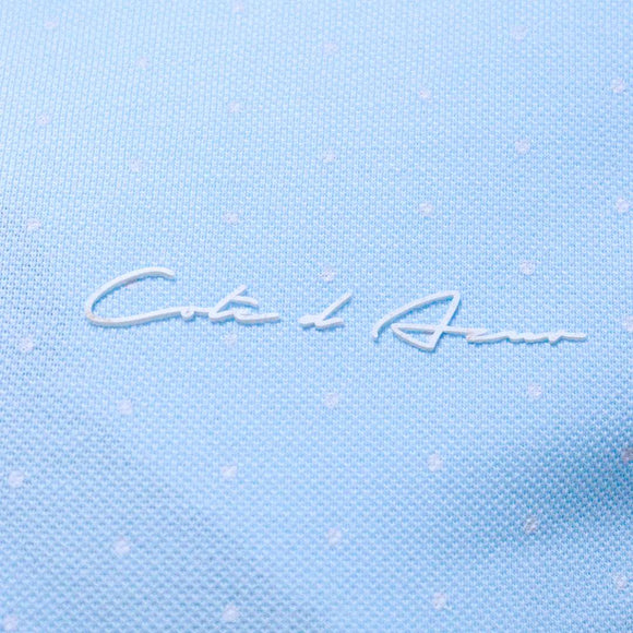 Sky Blue Aop Polo Shirt With Chest Logo Sky Blue Nawao.com