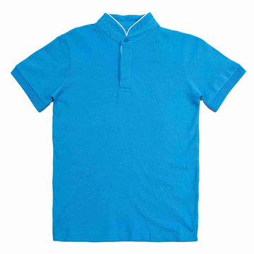 Sky Blue Collar Polo Nawao.com