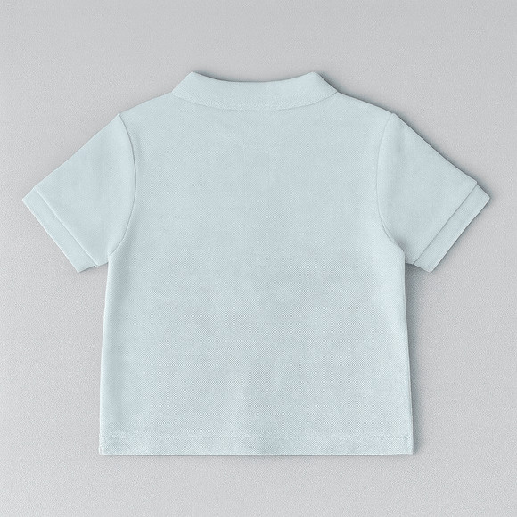 Sky Blue Henley Polo Nawao.com