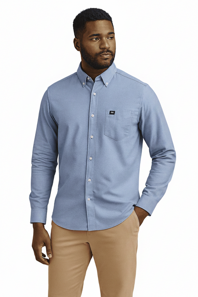 Sky Blue Mens Casual Shirt Nawao.com
