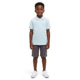 Sky Blue Regular Collar Zipneck Polo Sky Blue Nawao.com