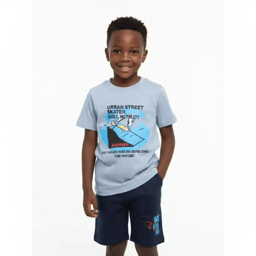 Sky Blue Skating Basic Nightsuit Sky Blue Nawao.com