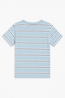 Sky Blue Striped Yarndyed Tshirt Nawao.com