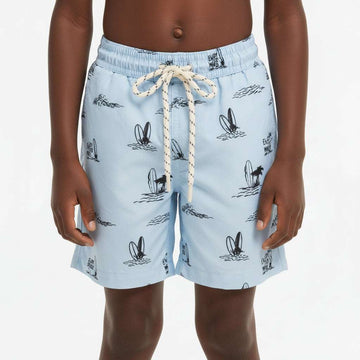 Sky Blue Surf Beach Aop Swim Shorts Sky Blue Nawao.com