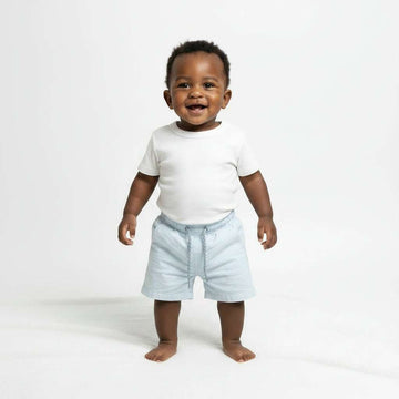 Sky Blue Twill Shorts Sky Blue Nawao.com