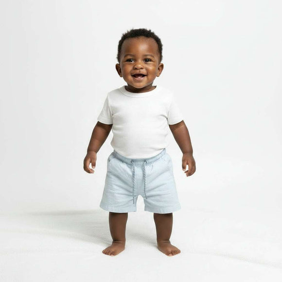 Sky Blue Twill Shorts Sky Blue Nawao.com