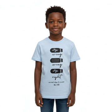 Sky Blue Usb Short Sleeve Graphic Tee Sky Blue Nawao.com