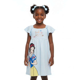 Skyblue Snow White Flatter Sleeve Dress Nawao.com