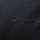 Slate Grey Zip Placket Polo Shirt With Chest Logo Dark Grey Nawao.com