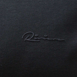 Slate Grey Zip Placket Polo Shirt With Chest Logo Dark Grey Nawao.com