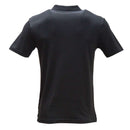 Slate Grey Zip Placket Polo Shirt With Chest Logo Dark Grey Nawao.com