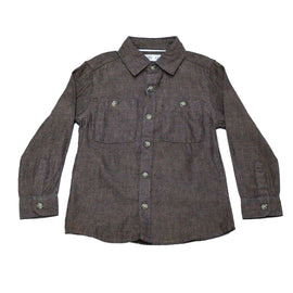 Solid Beige Double Pocket Flannel Check Shirt Nawao.com