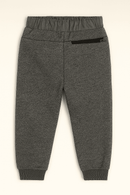 Solid Grey Nylon Pocket Track Pant Mid Grey Nawao.com