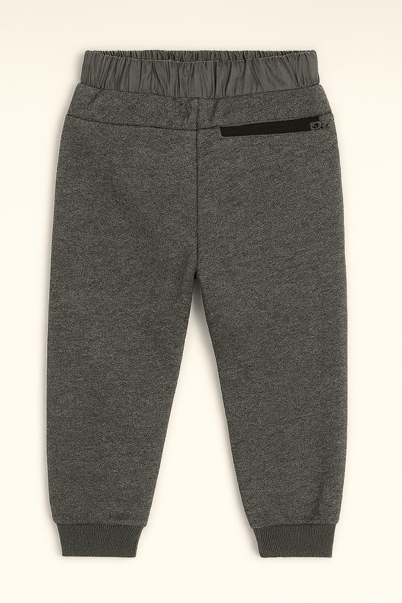Solid Grey Nylon Pocket Track Pant Mid Grey Nawao.com
