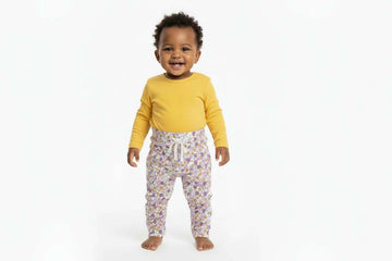 Solid Mustard Active Pants  Ivory  Floral All Over Print Active Pants  Assorted Nawao.com