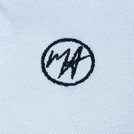 Solid Paster Grey Contrast Collar Polo With Embrodiery Nawao.com