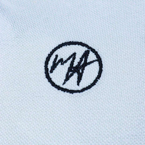 Solid Paster Grey Contrast Collar Polo With Embrodiery Nawao.com