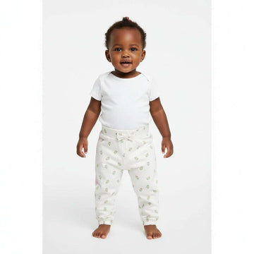 Solid Pink   Ivory Aop Track Pants  Assorted Nawao.com