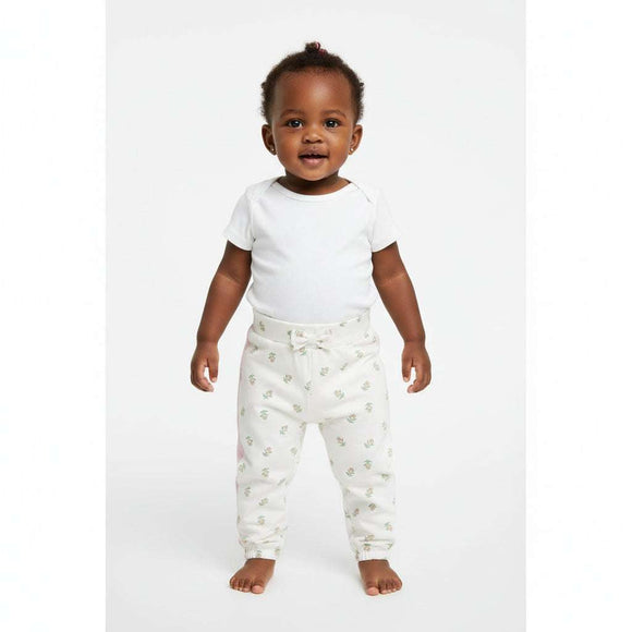 Solid Pink   Ivory Aop Track Pants  Assorted Nawao.com