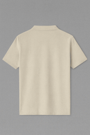 Solid Polo Shirt Beige Nawao.com