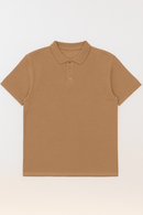 Solid Polo Shirt Brown Nawao.com