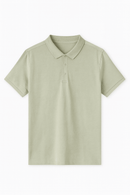Solid Polo Shirt Green Nawao.com