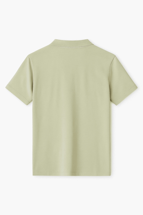 Solid Polo Shirt Green Nawao.com