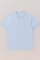 Solid Polo Shirt Pale Blue Nawao.com