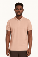 Solid Polo Shirt Pale Pink Nawao.com
