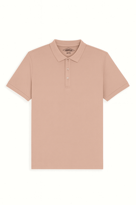 Solid Polo Shirt Pale Pink Nawao.com