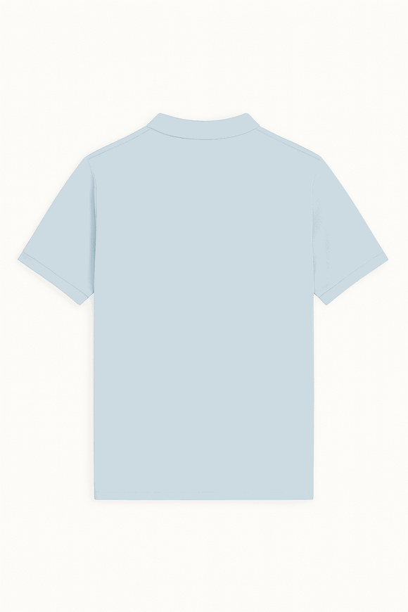 Solid Polo Shirt Sky Blue Nawao.com